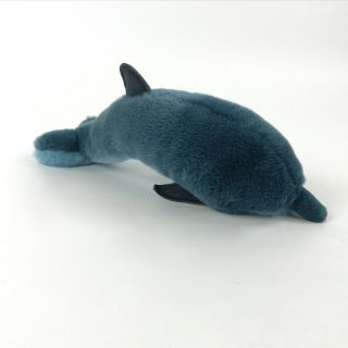 Vintage Gund Dolphin Plush Stuffed Animal Toy 1986 Two Tone Blue 14 