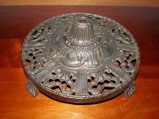 Antique,  Vintage,  Victorian,  Cast Iron,  Decorative,  Floor Lamp Base.  10 1/8 " D