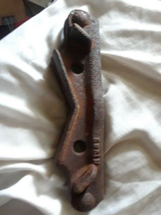 Antique Cast Iron Hay Trolley Carrier Track Stop Vintage
