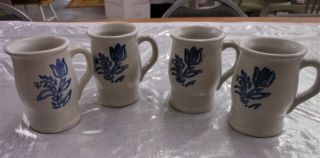 Vtg Pfaltzgraff Yorktowne Pedestal Mugs Set Of 4 Irish Coffee Cups Footed