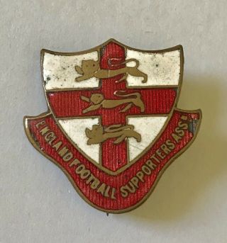 England Football Supporters Assocition Vintage Pin Badge
