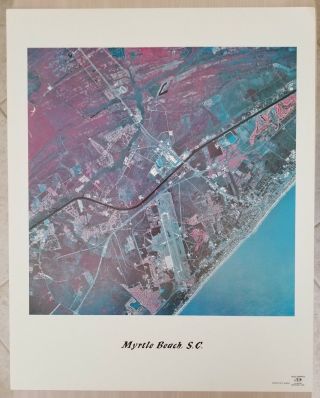 Nasa Vintage Space Graphic 16x20 Poster Myrtle Beach South Carolina