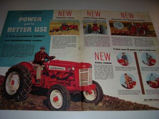 VINTAGE FARMALL INTERNATIONAL ADVERTISING - TRACTORS 230 350 450 - 1957 2