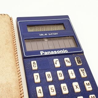Panasonic Je - 360u Solar Pocket Calculator Vintage 1970 