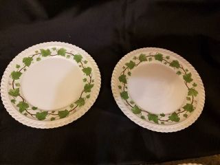 8 Harker Pottery Royal Gadroon Ivy Bread Plates Vintage 1940 