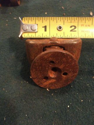 4 Vintage Antique Cast Iron Double Wheel Swivel Casters Wheels Old Industrial 6