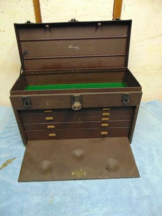 Vintage Kennedy Kits 7 Drawer Machinist Chest Tool Box With 2 Keys