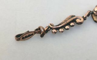 Vintage 1950 ' s MATISSE RENOIR Gold Copper Enamel Necklace - NR 2