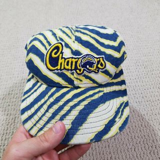 Vintage San Diego La Chargers Snap Back Hat Blue Yellow One Size All Over Dad