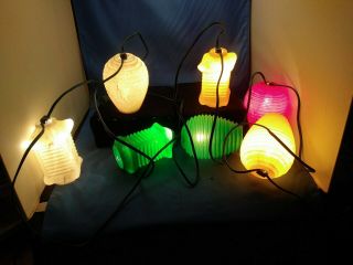Vintage Blow Mold Rv Patio Camper Party String Lights Lantern Indoor/outdoor