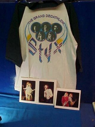 Orig 1979 Styx North American Tour Kids T - Shirt W 3 Concert Photos
