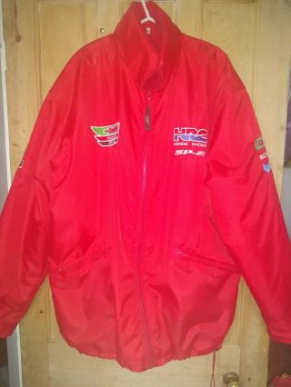 Retro / Vintage Castrol Honda World Superbike Championship Jacket,  Red,  Large