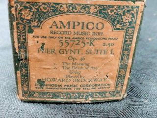 Vintage Ampico Player Piano Roll - Peer Gynt,  Suite I By Grieg 55725 - K