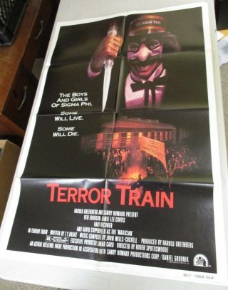 Vintage 1 Sheet 27x41 Movie Poster Terror Train 1980 Jaime Lee Curtis Horror