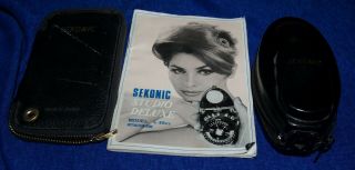 Vintage Sekonic Studio Deluxe Light Meter L - 28 C2 W/10 Discs & Book 4