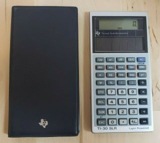 Vintage Texas Instruments Ti - 30 Slr Scientific Calculator Solar Powered W/ Case