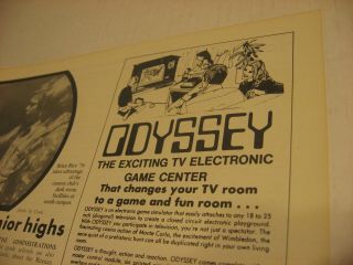 Vintage 1973 Paper Print Ad For Magnavox Odyssey 1 La Grange Downers Grove Il