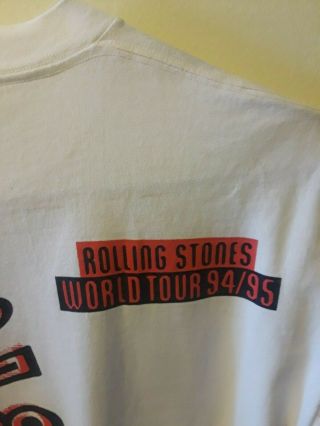 VTG 1994 1995 Rolling Stones Voodoo Lounge Tour Concert T Shirt XL 4