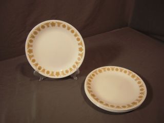 Set Of (6) Vintage Corelle Golden Butterfly Luncheon Salad Plate 8 1/2 "
