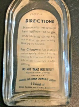 Vintage 6•12 Insect Repellent Glass Bottle Container 2fl.  oz.  70 Full NOS 4