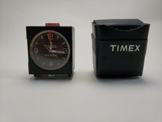 Vintage Timex Mini Alarm With Case Travel Mini Alarm Clock