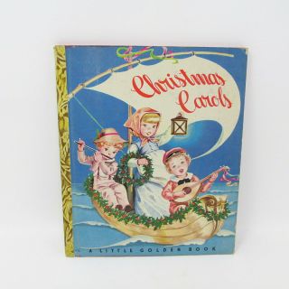 Christmas Carols A Little Golden Book Vintage 1946 18 Songs 26 C Edition Childre