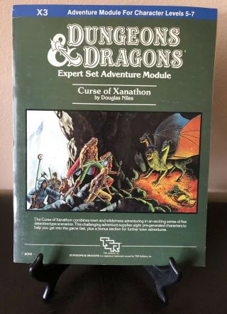 Vintage 1982 Tsr Dungeons & Dragons Module Curse Of Xanathon X3 9056 Vg,  Condit