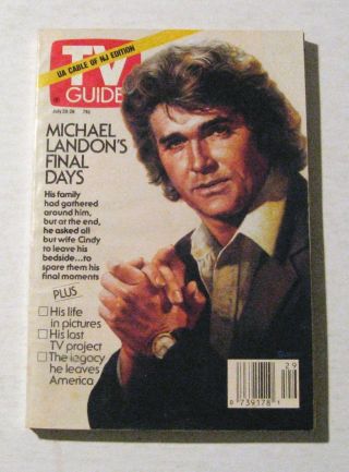 Vintage Tv Guide July 20 1991 Program Listings Cover Michael Landon’s Final Days