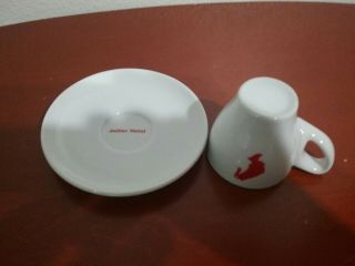 Vintage JULIUS MEINL Red Logo Austria Espresso Coffee Cup Saucer Set 3