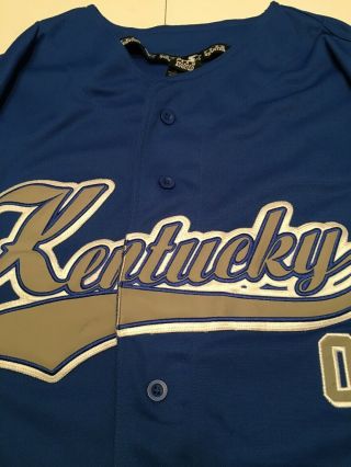 Vintage Authentic Starter Kentucky Wildcats Baseball Jerseys Mens XL Blue 03 7