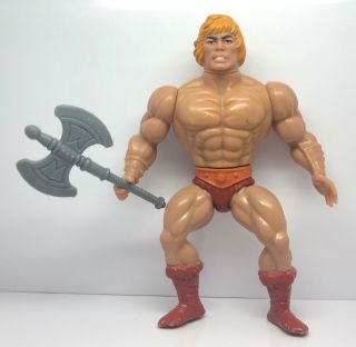 Vintage 1981 Masters Of The Universe He - Man Action Figure With Axe Mattel Taiwan