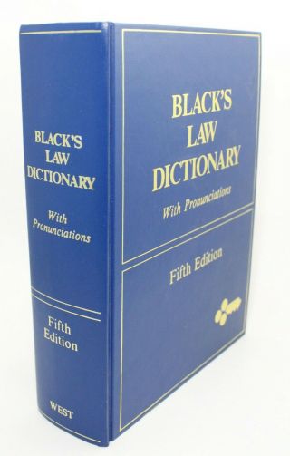Black’s Law Dictionary 5th Fifth Edition Vintage Legal Guide W Pronunciations