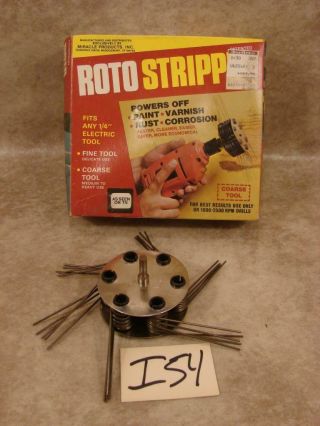 I54 Vintage Thompson Tool Roto Stripper Paint Rust Remover Drill Attachment Nos