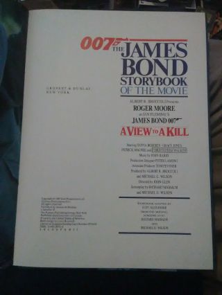 Vintage 1985 James Bond Hardcover Storybook Book A View To A Kill Ian Fleming VG 2