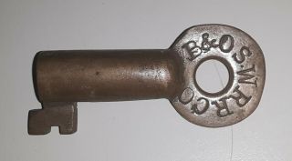 Vintage Rare Brass B&o Sw Railroad Padlock Key Hollow Barrel Obsolete