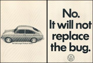 1966 Volkswagen Fastback Vw 2 - Page Vintage Advertisement Print Art Car Ad J507