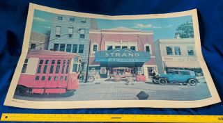 Strand Theater Movie 1934 Reno Biondi Poster Vtg Art Painting Print R.  R.  Donnelle