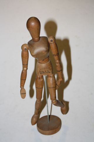 Grumbacher Vintage Jointed Female Manikin Articulated Mannequin Artist Model