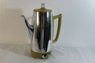 Vintage GE General Electric PERCOLATOR Coffee Pot - 9 Cup Harvest Gold - 4