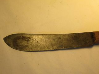 vintage antique butcher knife Cutlery chef knife wood handle full tang rivet 3