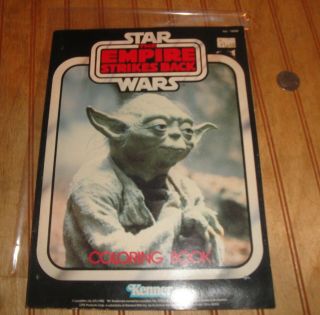 Vintage Star Wars The Empire Strikes Back Yoda Coloring Book 1982 Kenner
