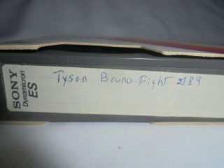 Vintage Beta Home Tape Tyson Vs Bruno Fight 1989 As Blank Betamax