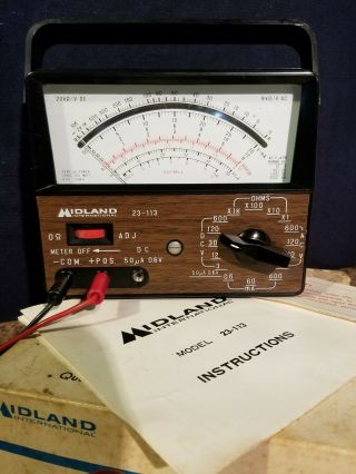 Midland International Multimeter Model No.  23 - 113 Vintage Electronics,  Tester