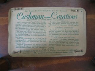 Vintage CUSHMAN Colonial Cricket Maple Wood Foot Stool Bennington VT 6
