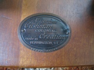 Vintage CUSHMAN Colonial Cricket Maple Wood Foot Stool Bennington VT 7