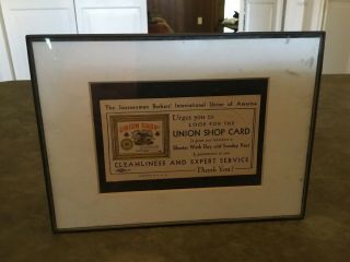 Vintage The Journeymen Barber’s International Union Of America Shop Card