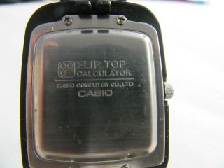 Vintage Casio Flip Top Calculator Wrist Watch Japan760 FTP - 10 8