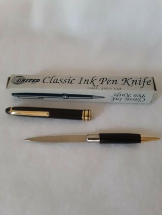 Vintage Nos United Cutlery Classic Ink Pen Knife Letter Opener