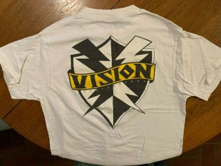 Vtg Rare Vision Street Wear Lightning Bolt And Shield Logo T - Shirt Size Large