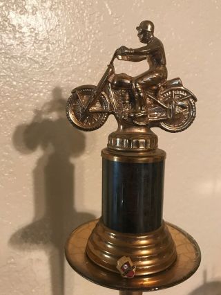 Vintage Antique Motorcycle Trophy / Vintage Antique Ama Motorcycle Pin Veteran